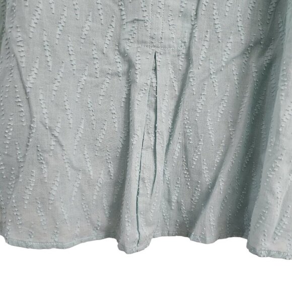 Anthropologie Dolan Blouse Small Blue Alvia Peasant 3/4 Balloon Sleeve Cotton - Picture 4 of 14